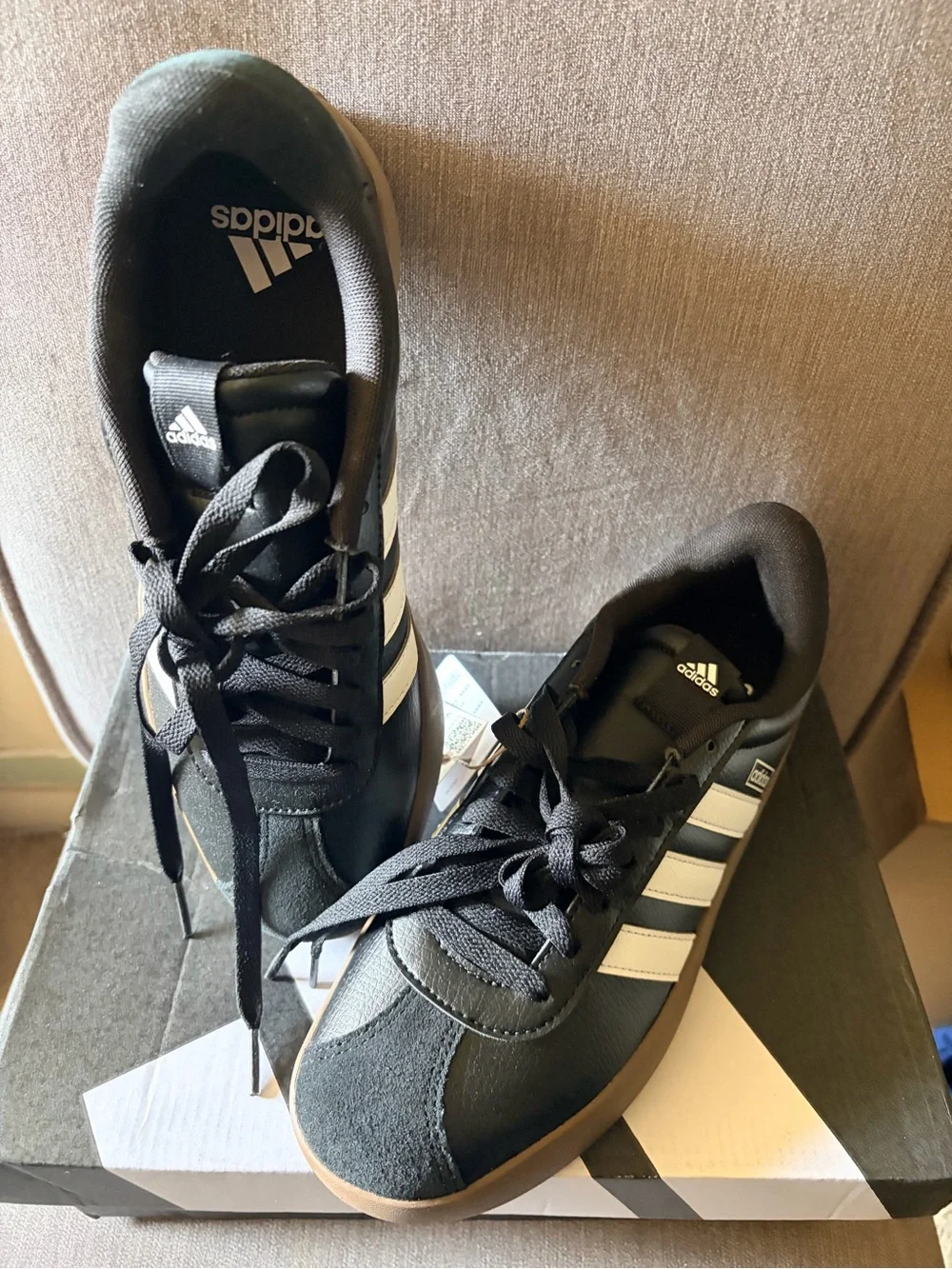 Adidas Women’s Black & White Classic Low-Top Sneakers